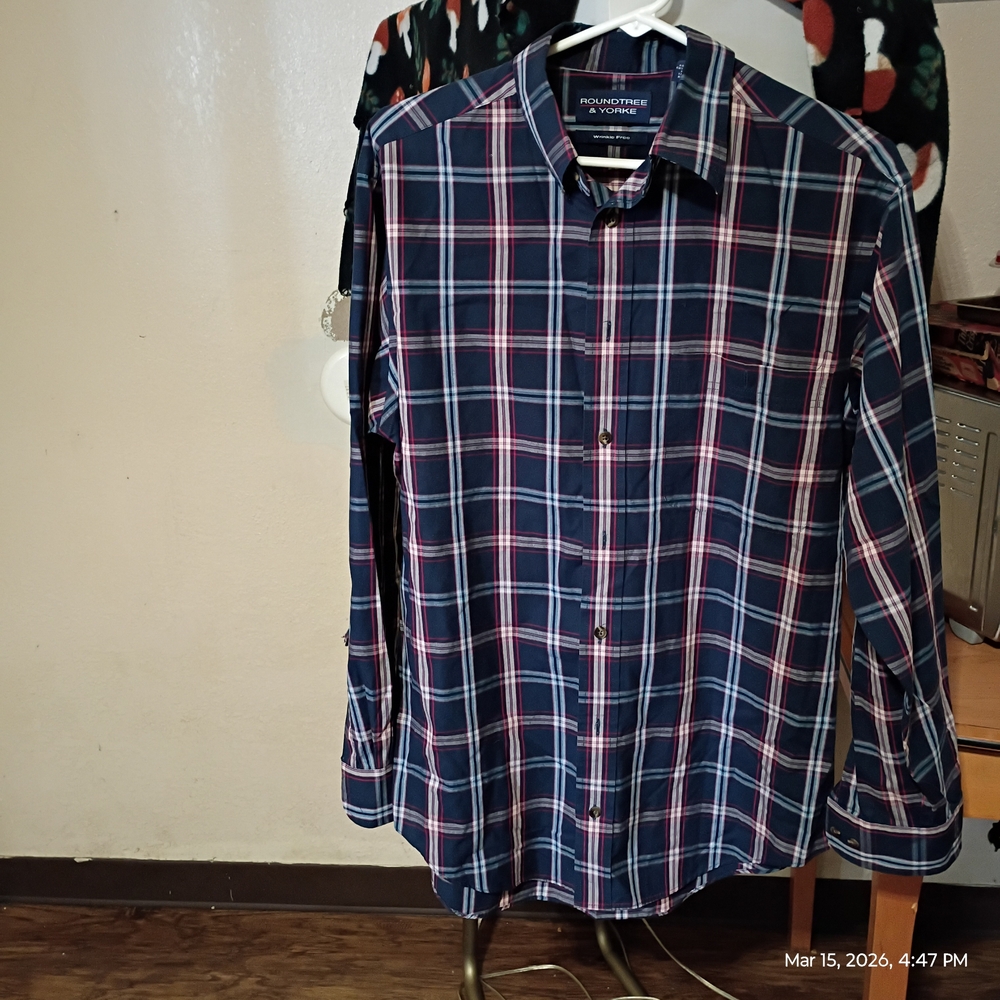 Nordstrom Blue and Red Checkered Men's Shirt